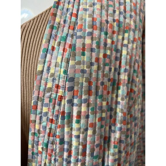 Kate Hill Plus Size Quilted Jacket Size 2X Multi Color Confetti Pattern Silk - Picture 12 of 16